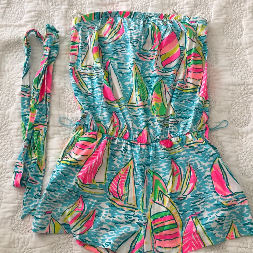 EUC Lilly Pulitzer u gotta regatta romper medium